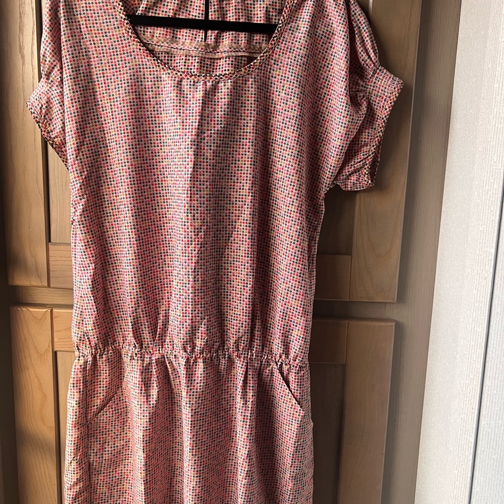 Scotch & Soda Pink Sheath Mini Dress with Puff Sleeves